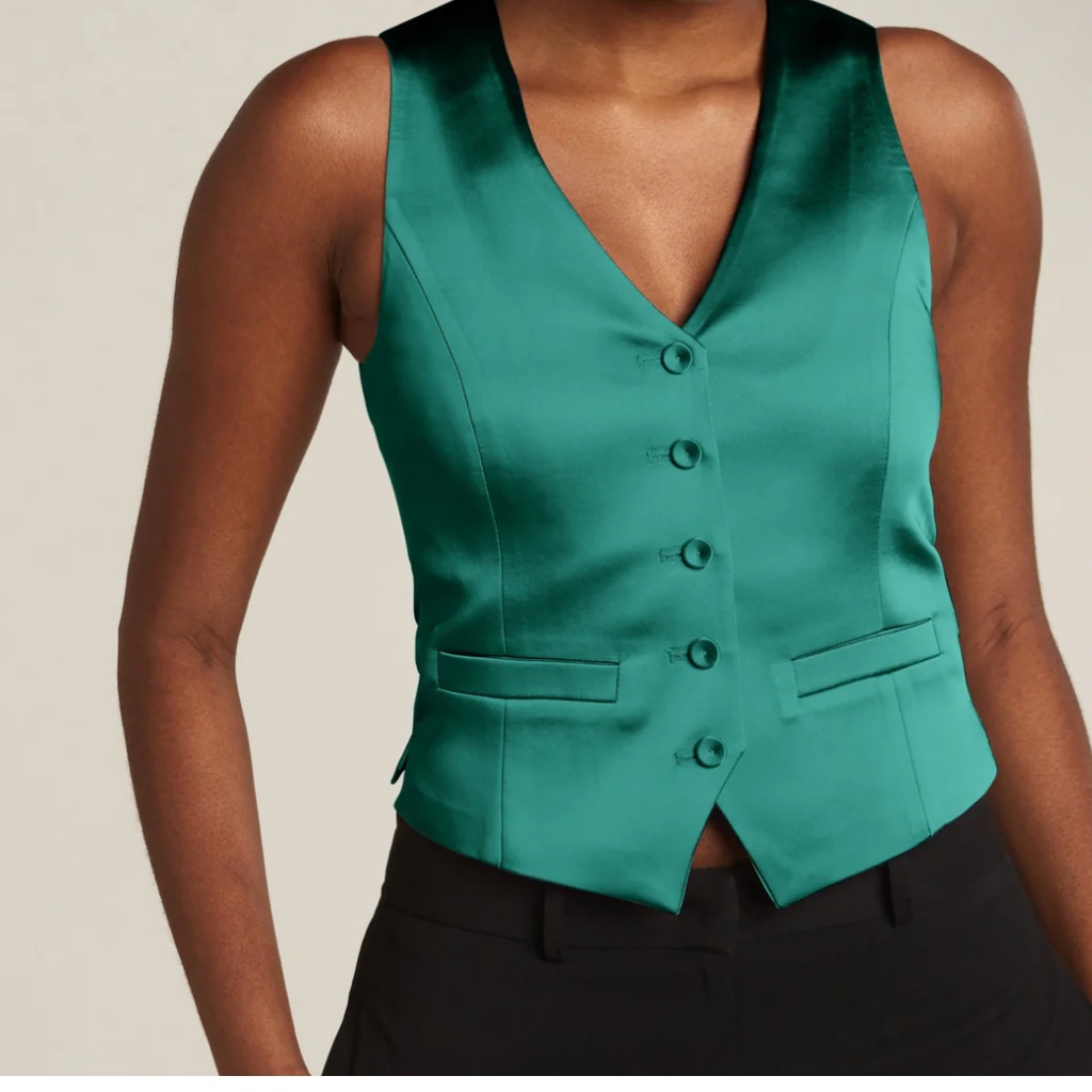 Little Black Tux Brand Teal-Green Tux Vest. Women’s Xl.